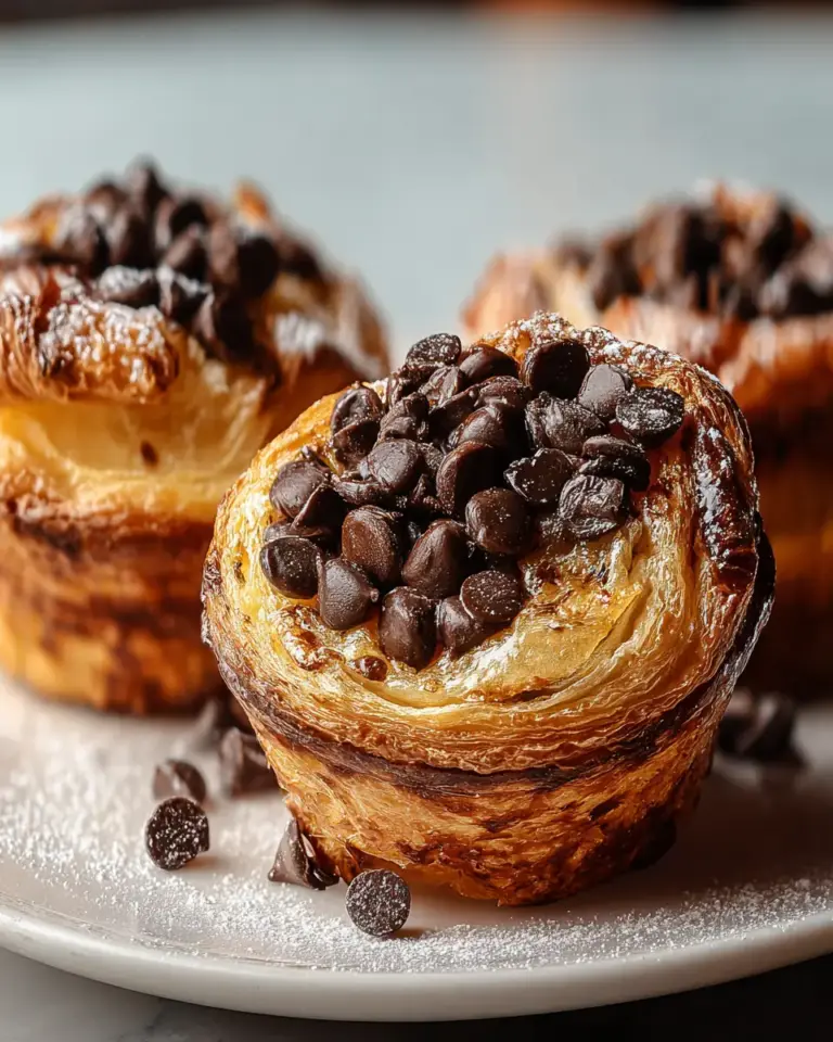 A delicious plate of How to Make Bakery-Style Chocolate Chip Cruffins