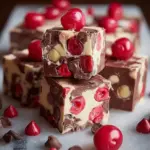 A delicious plate of Irresistible Cherry Garcia Fudge