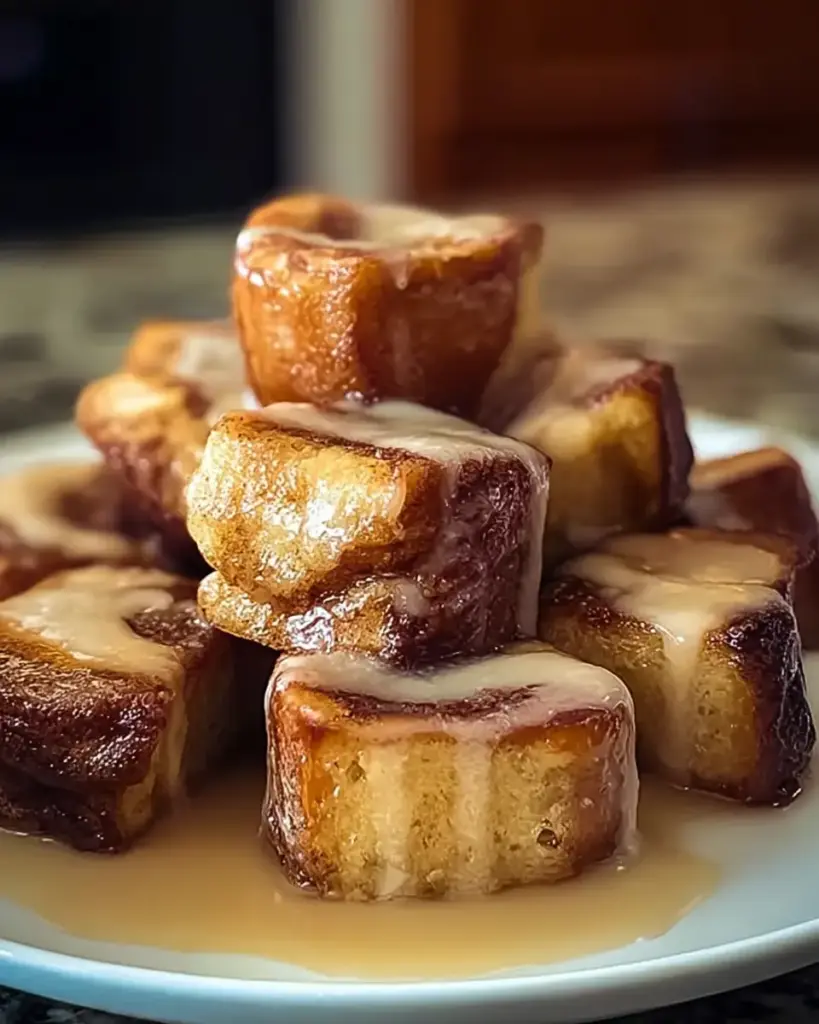 A delicious plate of Irresistible Cinnamon Roll French Toast Bites: A Sweet Morning Treat