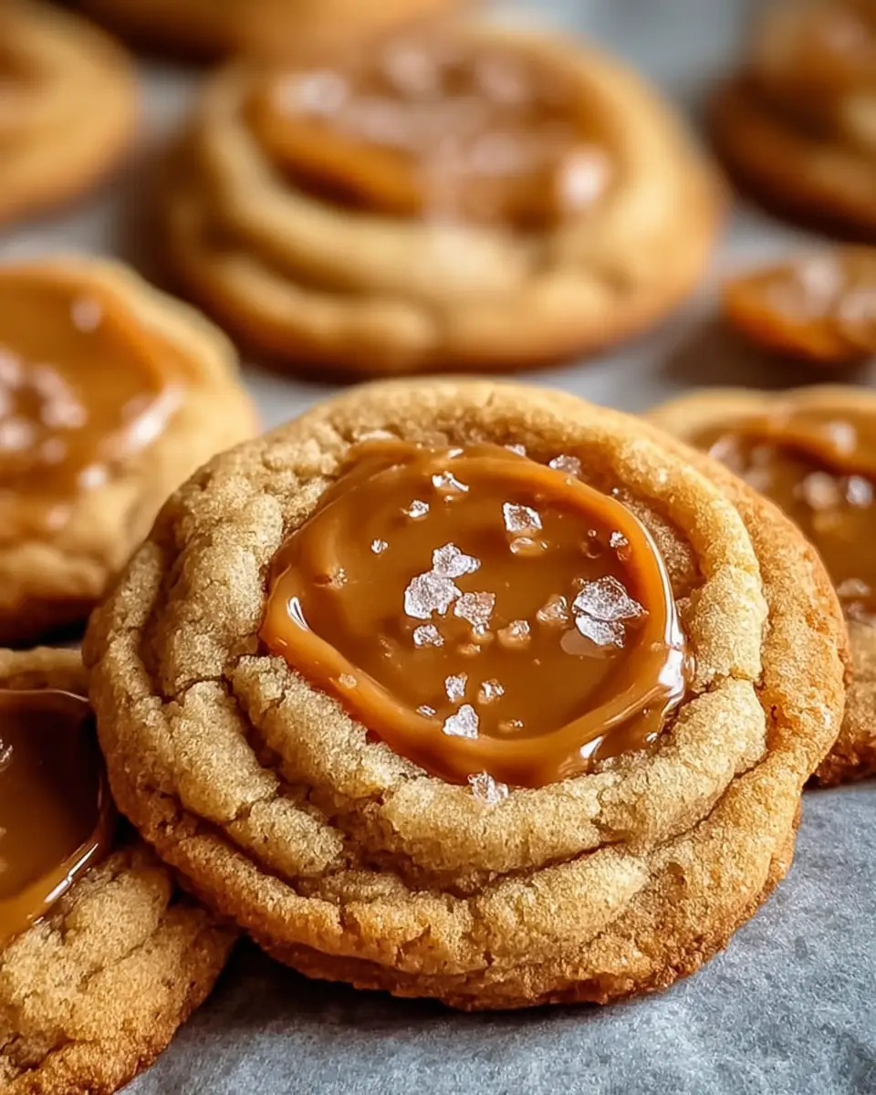 A delicious plate of Irresistible Easy Salted Caramel Cookies