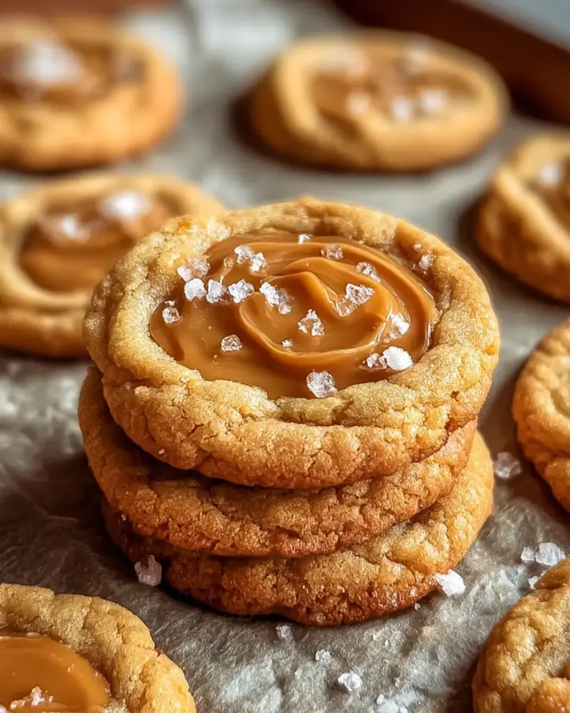 A delicious plate of Irresistible Easy Salted Caramel Cookies