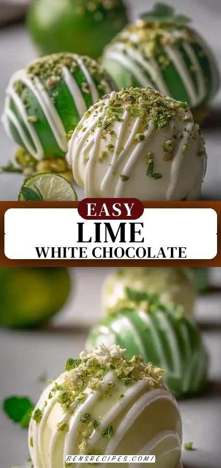 Pinterest pin (Design 3) for Emerald Lime White Chocolate Dream Bombs
