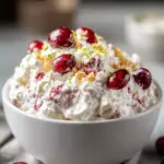 A delicious plate of Old Fashioned Cranberry Fluff Salad