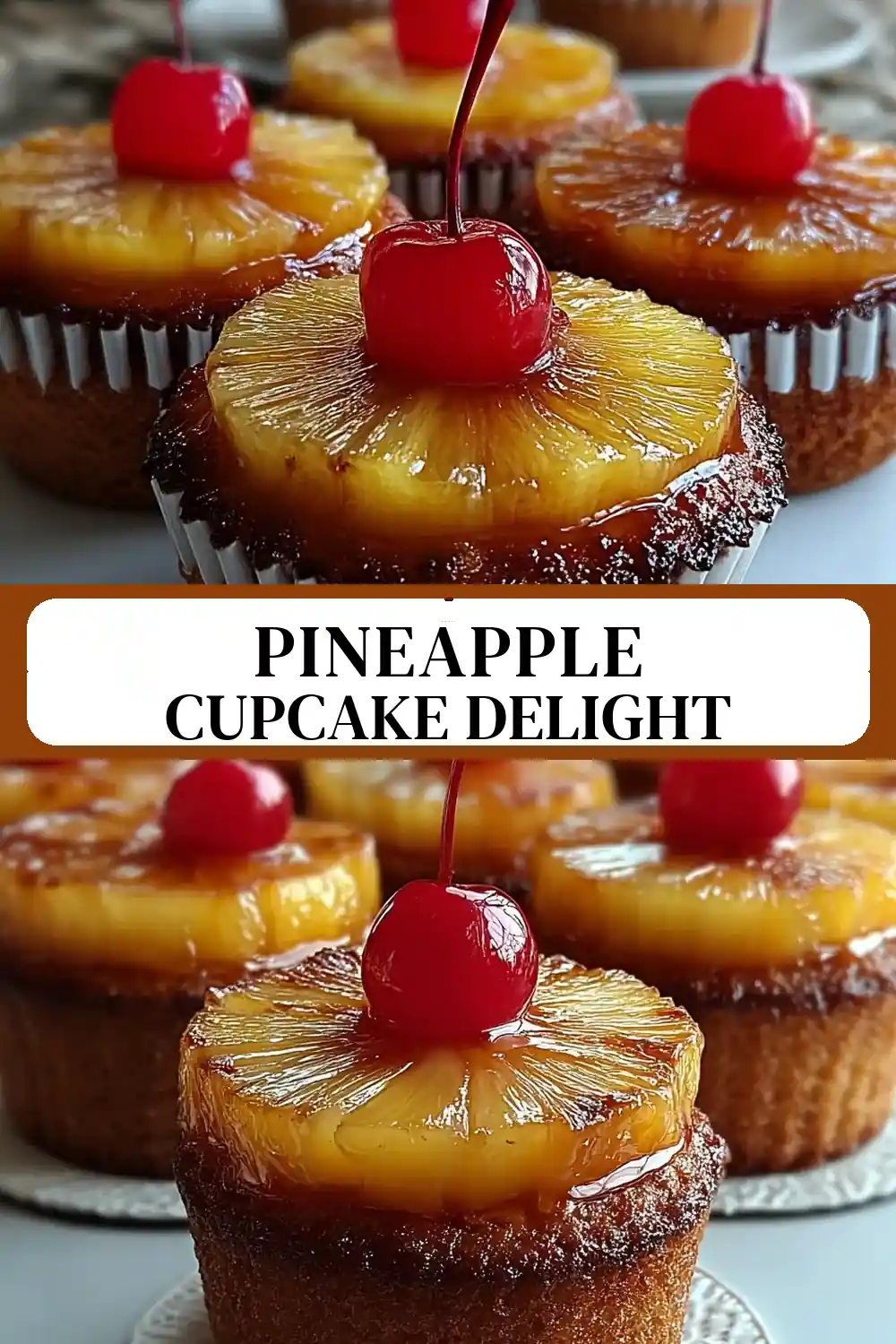 Mini Pineapple Upside-Down Cupcakes