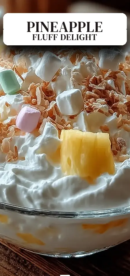 Pinterest pin (Design 2) for Cool Whip Pineapple Fluff