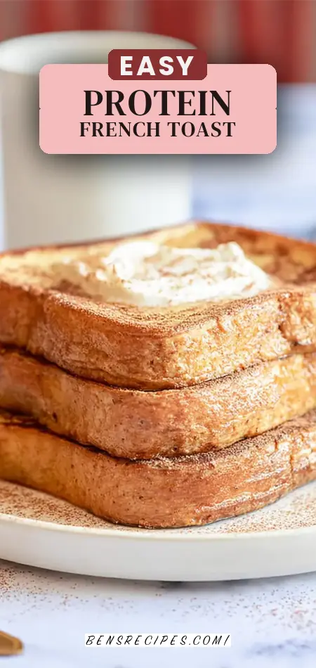 Pinterest pin (Design 2) for Protein French Toast