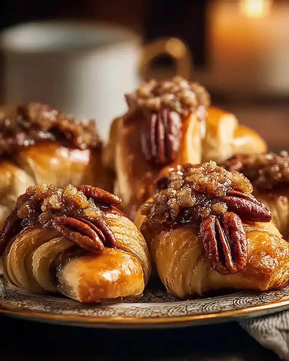 A delicious plate of Pecan Pie Crescents Recipe