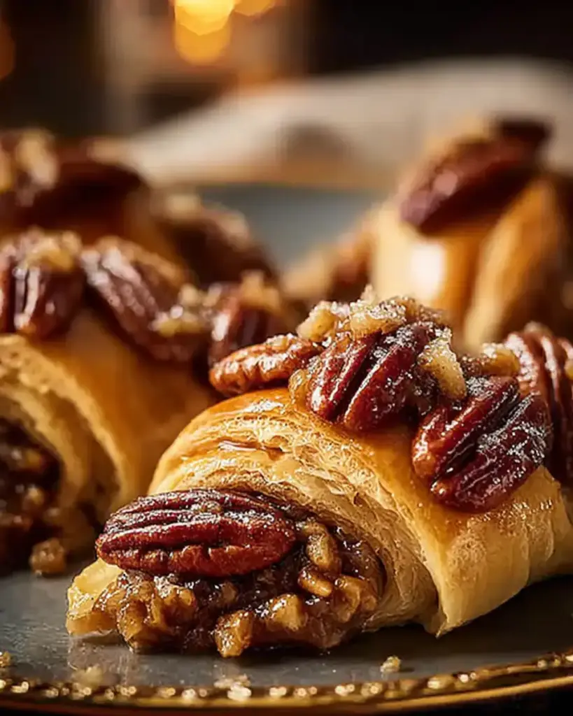A delicious plate of Pecan Pie Crescents Recipe