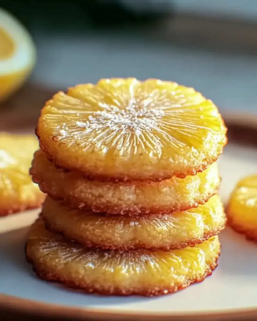 A delicious plate of Pineapple Upside Sugar Cookies