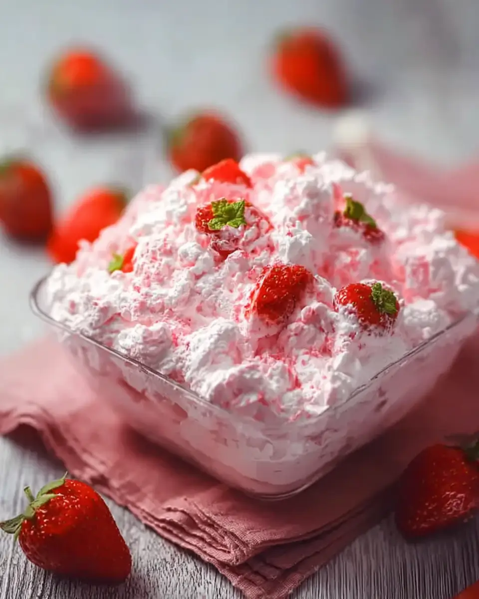 A delicious plate of Pink Fluff Salad