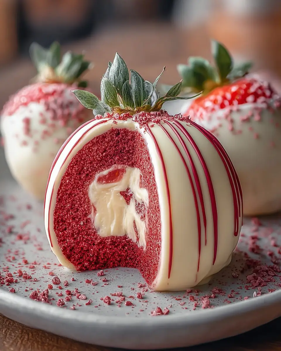 A delicious plate of Ruby Strawberry White Chocolate Dream Bombs