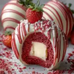 A delicious plate of Ruby Strawberry White Chocolate Dream Bombs