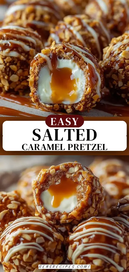 Salted Caramel Pretzel Cheesecake Balls