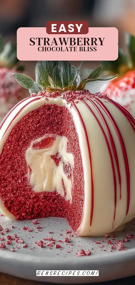 Pinterest pin (Design 2) for Ruby Strawberry White Chocolate Dream Bombs