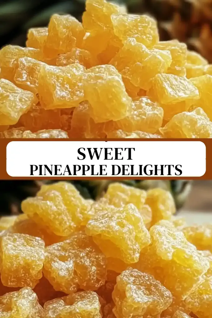 Pinterest pin (Design 3) for Candied Pineapple Bites