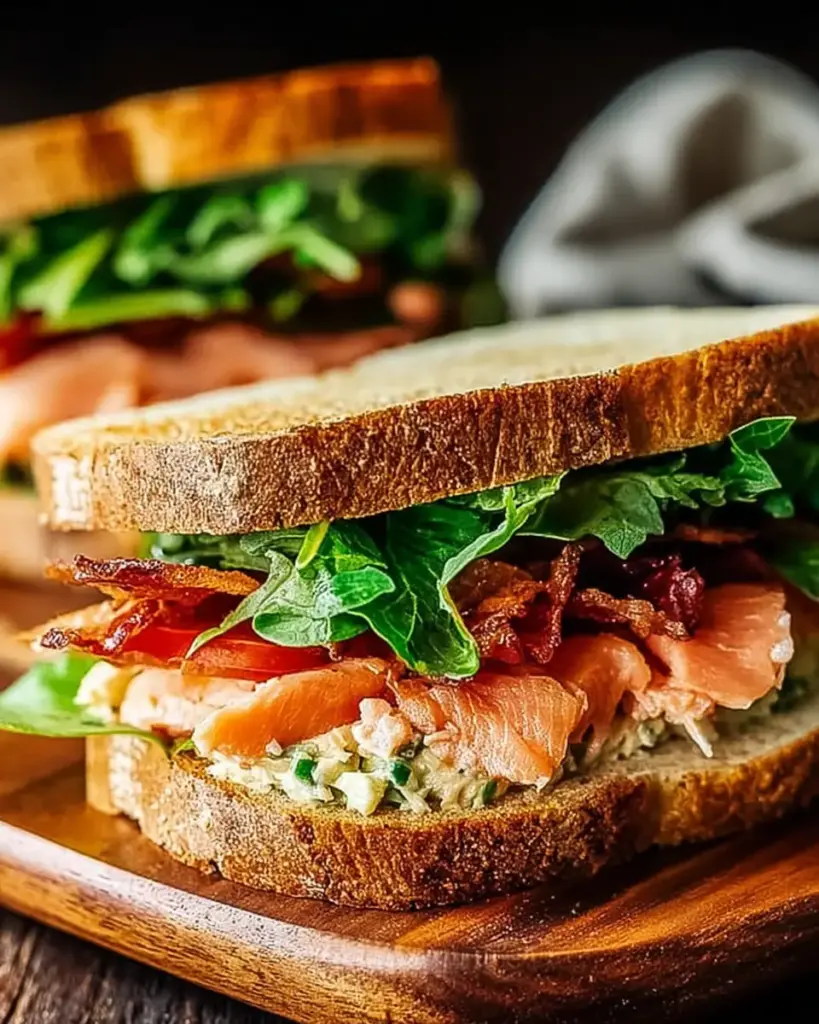 A delicious plate of Salmon BLT Sandwiches: An Incredible Ultimate Recipe You Must Try