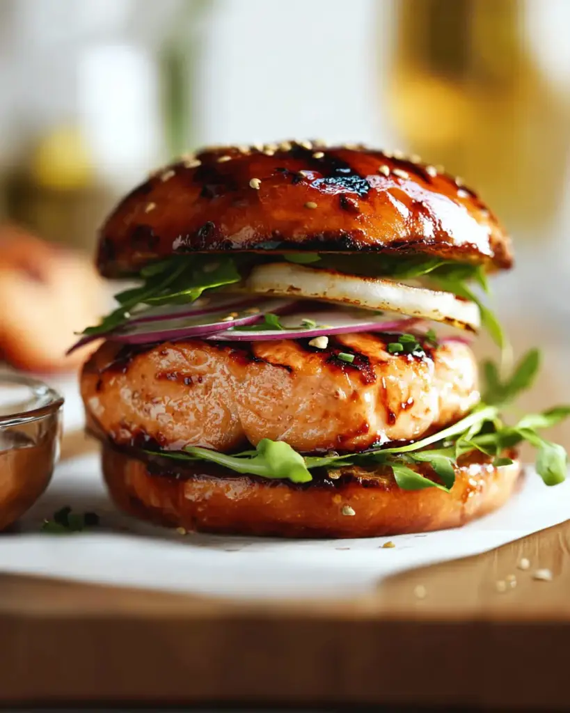 A delicious plate of Salmon Burgers