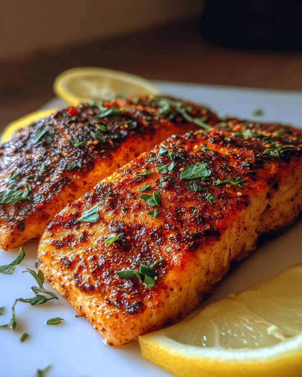 A delicious plate of Salmon in Air Fryer: 5 Simple Steps to Crispy Perfection