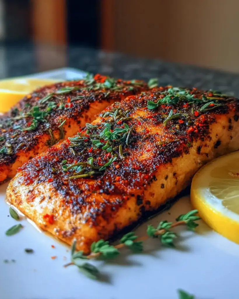 A delicious plate of Salmon in Air Fryer: 5 Simple Steps to Crispy Perfection