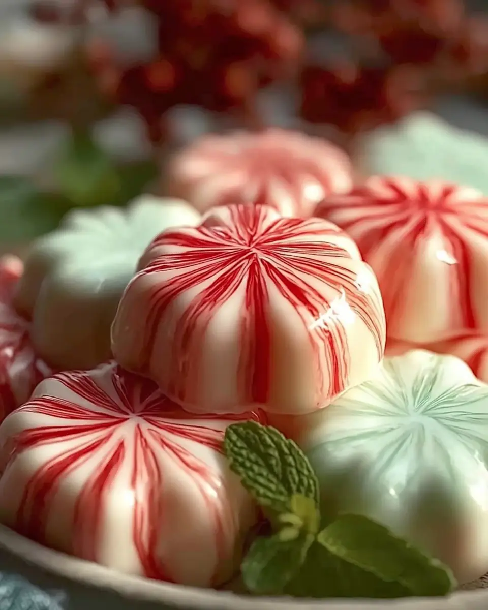 A delicious plate of Soft Christmas Peppermints (Old-Fashioned Butter Mints)