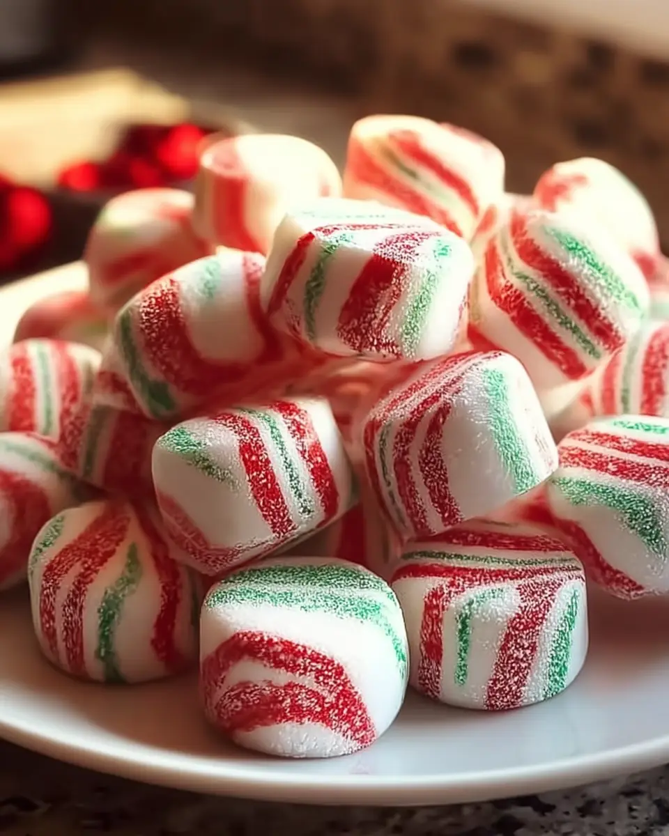 A delicious plate of Soft Christmas Peppermints