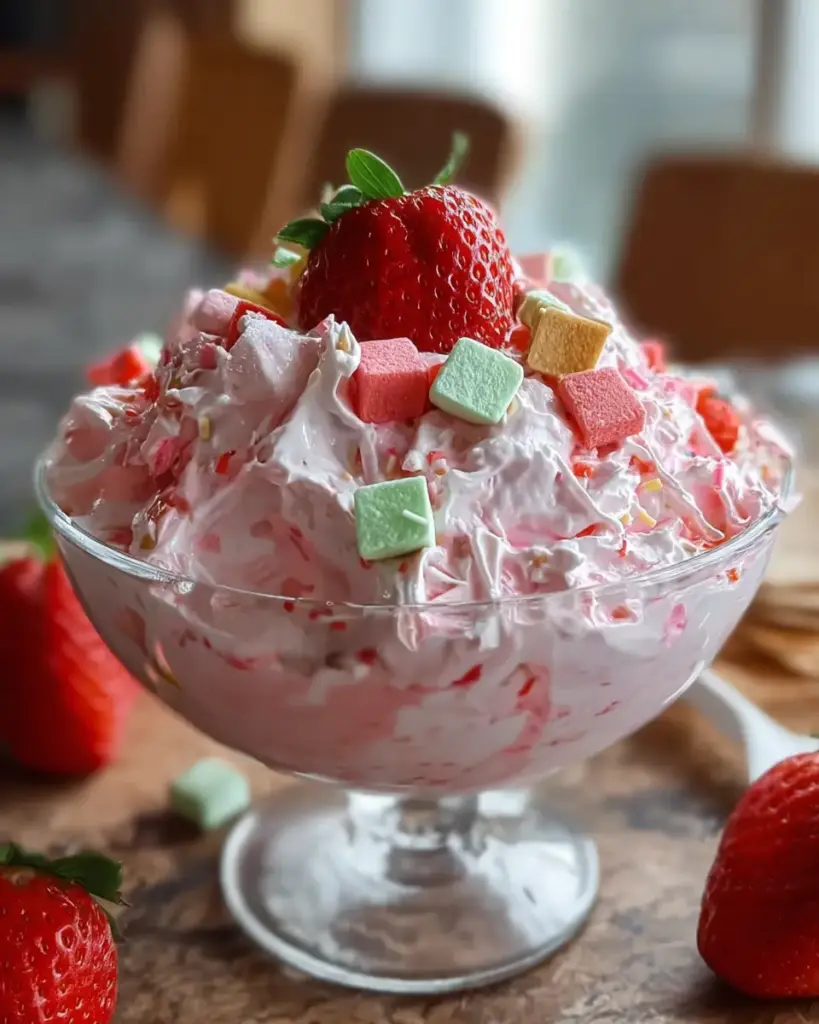 A delicious plate of Strawberry Fluff
