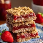 A delicious plate of Strawberry Oatmeal Bars : Healthy, Fruity & Delicious Recipe