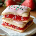 A delicious plate of Strawberry Pop Tart Sugar Cookies - Deliciously Nostalgic Treats