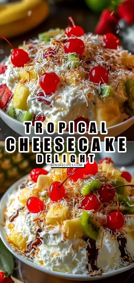 Pinterest pin (Design 1) for Hawaiian Cheesecake Salad