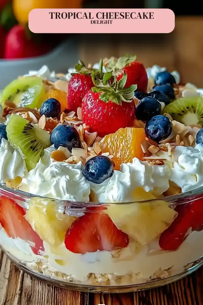 Pinterest pin (Design 2) for Hawaiian Cheesecake Salad