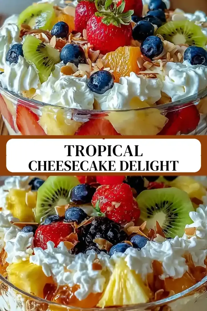 Pinterest pin (Design 3) for Hawaiian Cheesecake Salad