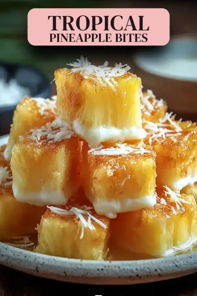 Pinterest pin (Design 2) for Malibu Soaked Pineapple Bites: 7 Fun and Easy Steps to Sweet Tropical Appetizers