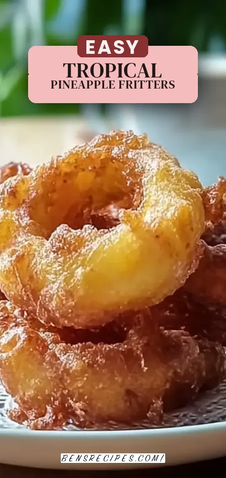 Pinterest pin (Design 2) for Heavenly Pineapple Fritters That Bring Tropical Joy