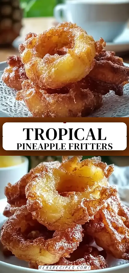 Pinterest pin (Design 3) for Heavenly Pineapple Fritters That Bring Tropical Joy
