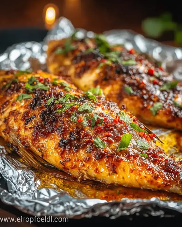 A delicious plate of The Juiciest Grilled Fish in Foil