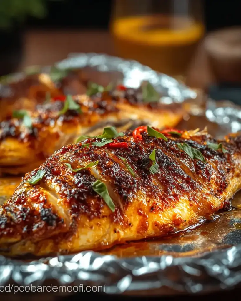 A delicious plate of The Juiciest Grilled Fish in Foil