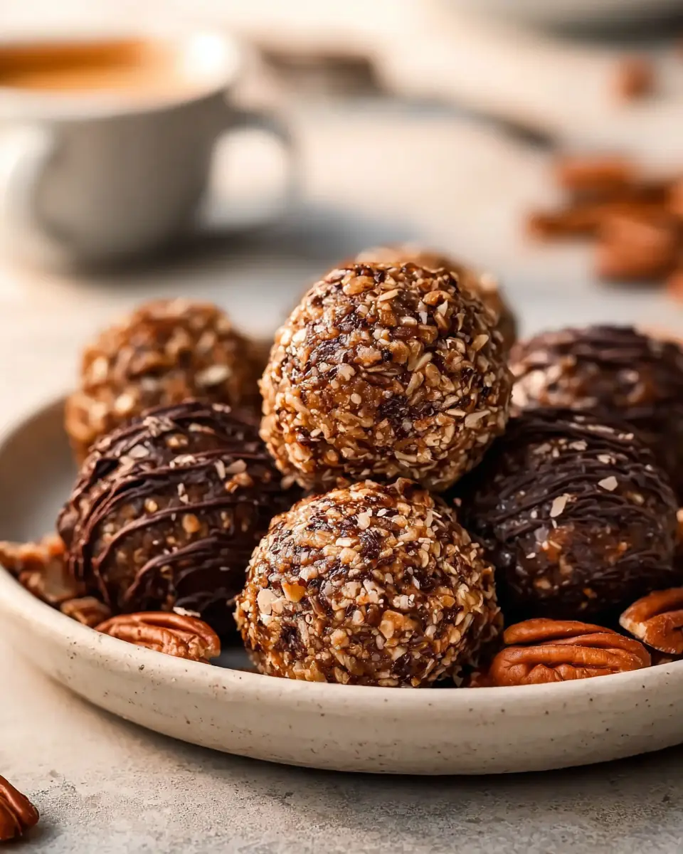 A delicious plate of Turtle Energy Balls