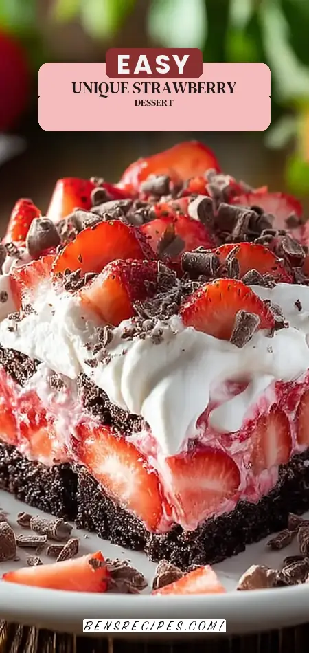 Pinterest pin (Design 2) for Strawberry Earthquake Cake: A Deliciously Unique Dessert