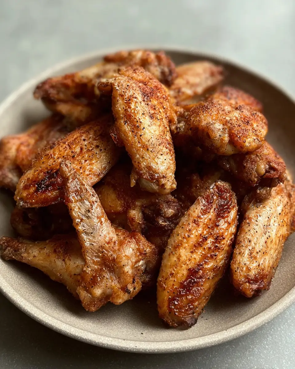A delicious plate of air fryer chicken wings