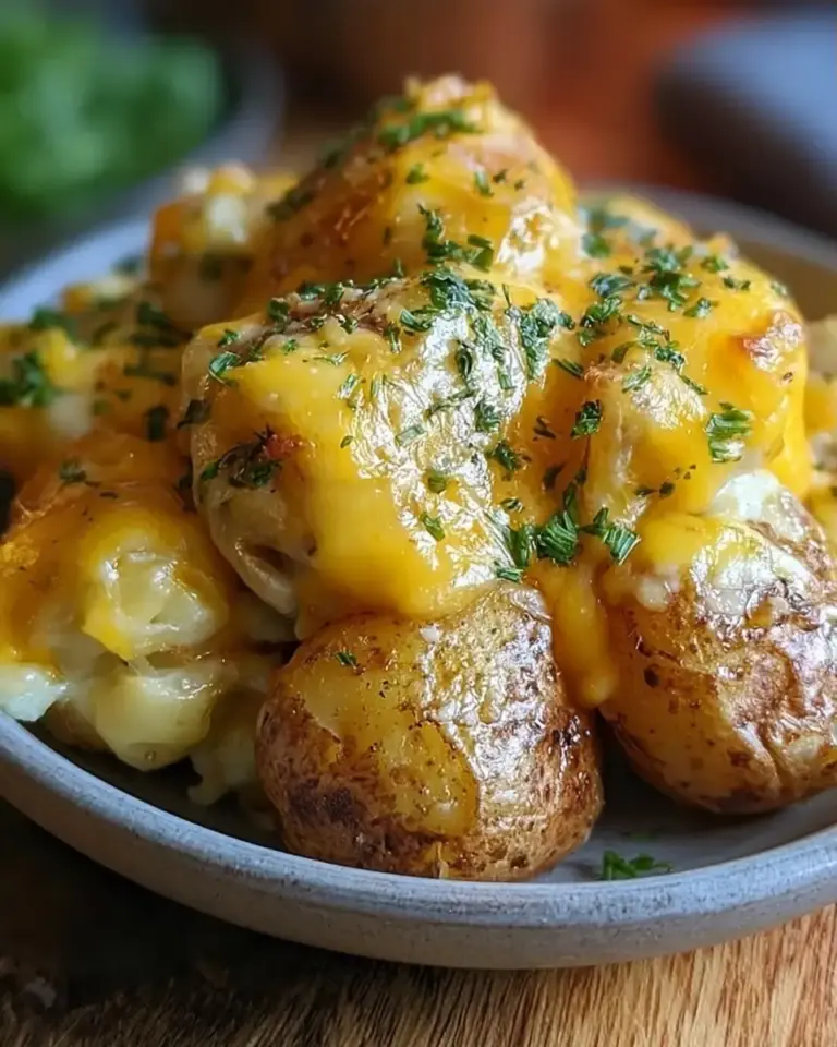 A delicious plate of 3-Ingredient Cheesy Ranch Potatoes