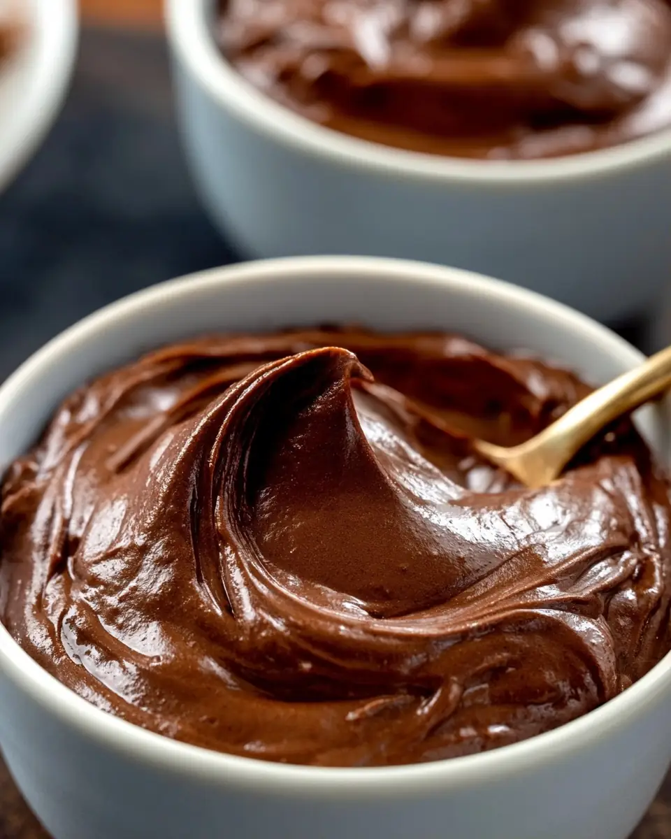 A delicious plate of 3-Ingredient Cottage Cheese Chocolate Mousse