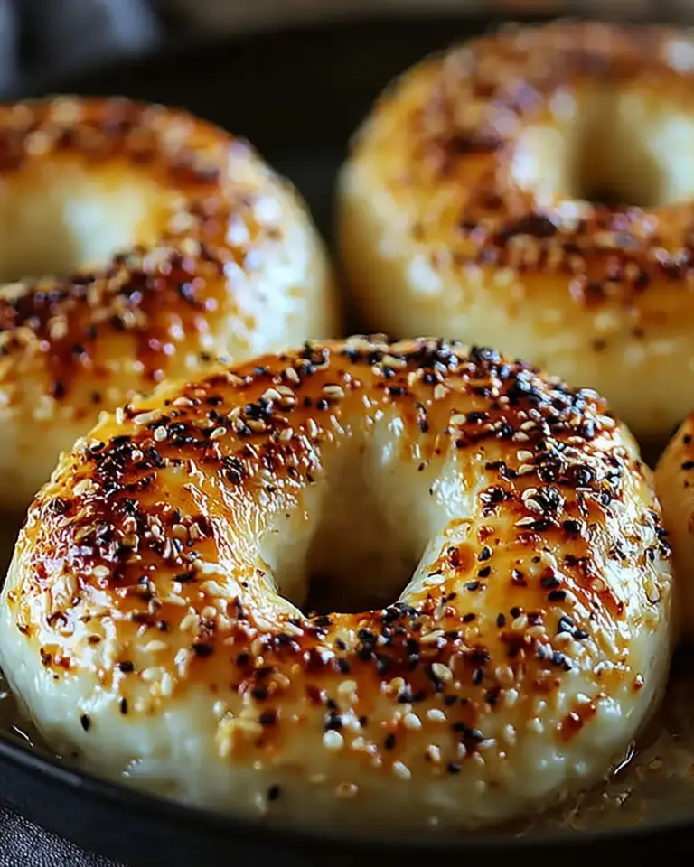 A delicious plate of 3 Ingredient Cottage Cheese Protein Bagels