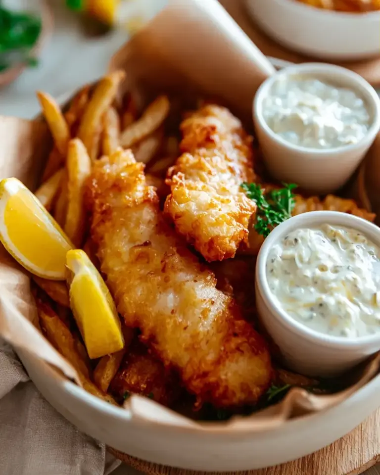 A delicious plate of Air Fryer Battered Fish