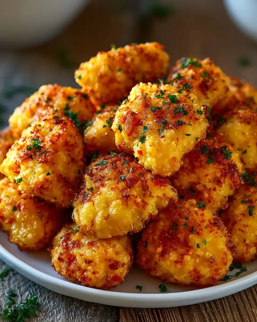 A delicious plate of Air Fryer Chicken Bites 20 Irresistible Crispy Golden.