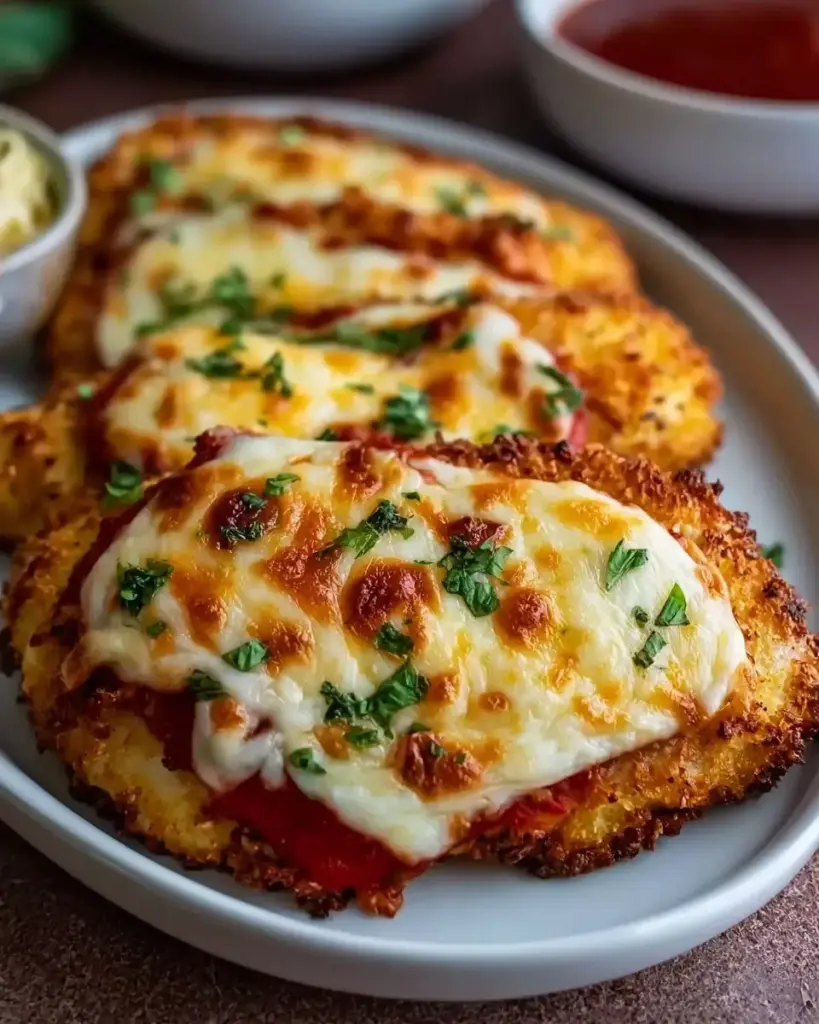 A delicious plate of Air Fryer Chicken Parmesan