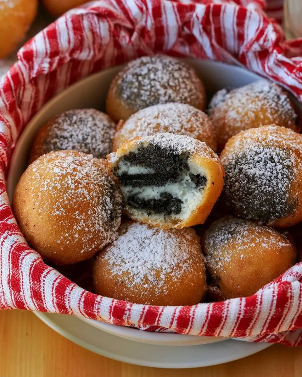 A delicious plate of Air Fryer Fried Oreos