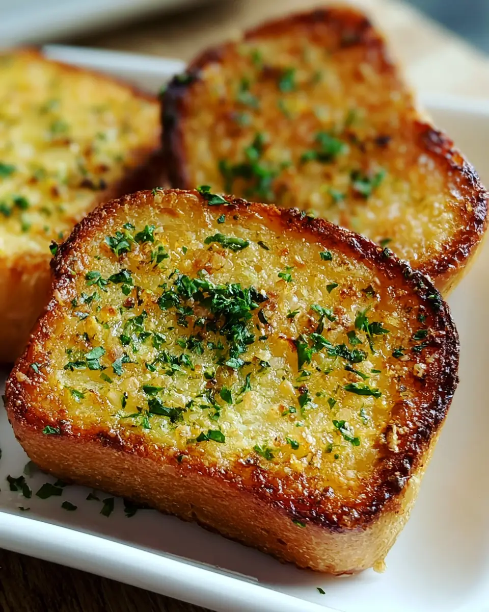 A delicious plate of Air Fryer Garlic Bread: Quick Recipe for Deliciousness!