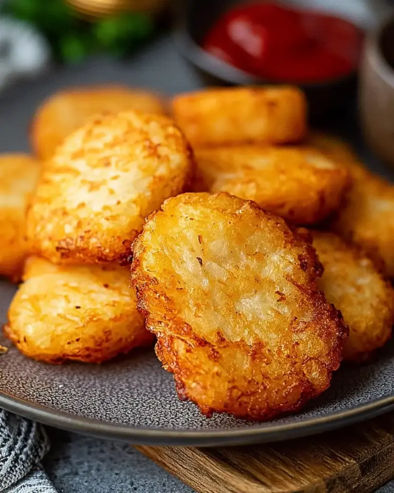 A delicious plate of Air Fryer Hash Browns