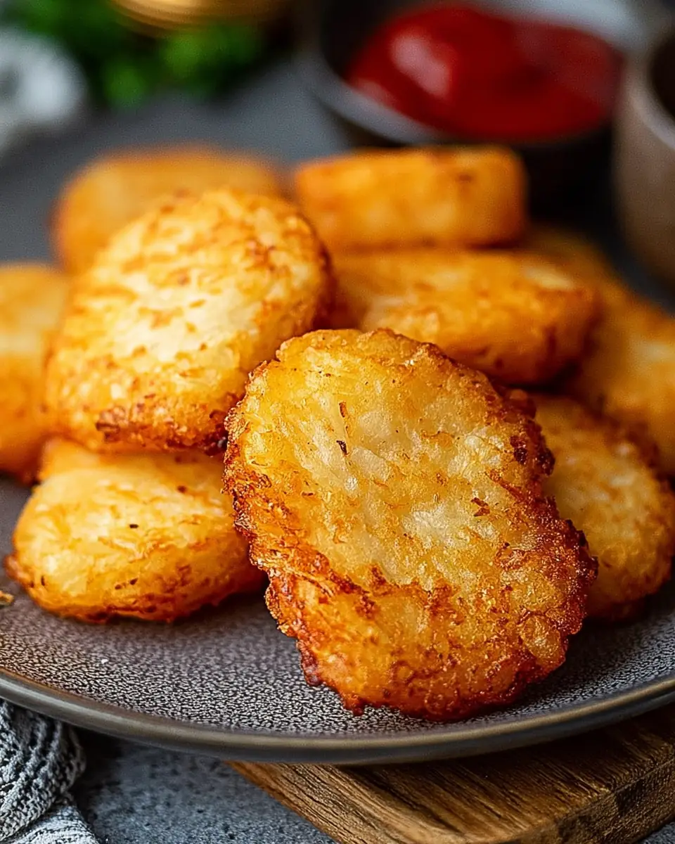 A delicious plate of Air Fryer Hash Browns