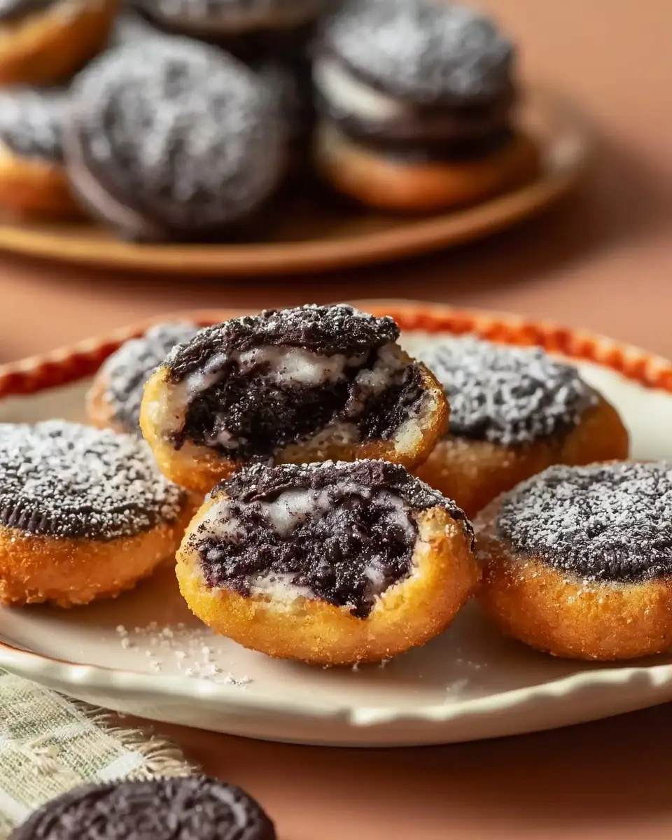 A delicious plate of Air Fryer Oreos